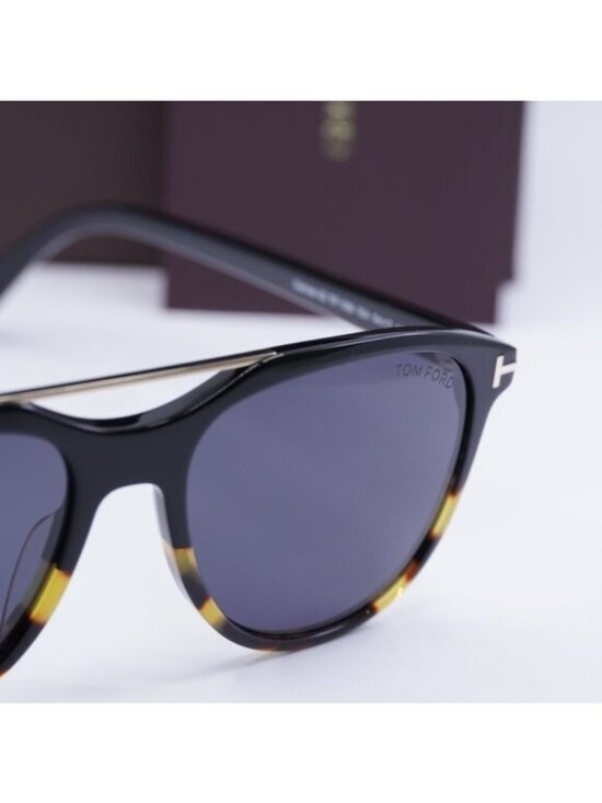 Tom Ford FT1098 05A Damian-02 Aviator Sunglasses - Black/Havana/Smoke main image 8